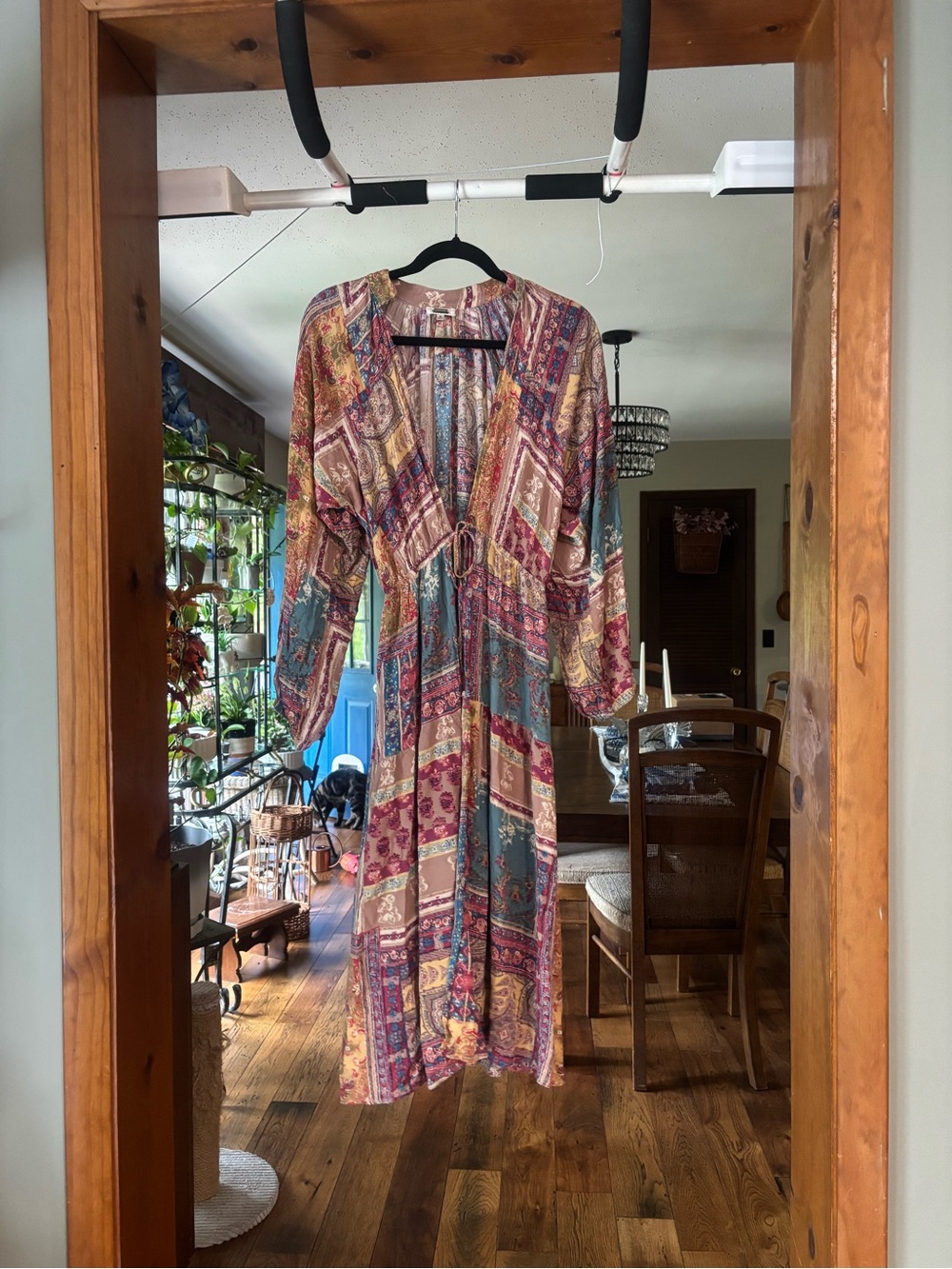 gimmicks by BKE Multicolor Paisley & Floral Print Midi Boho Top Size M